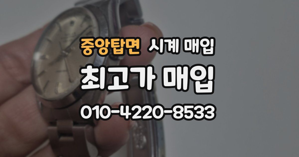 중앙탑면 시계 매입
