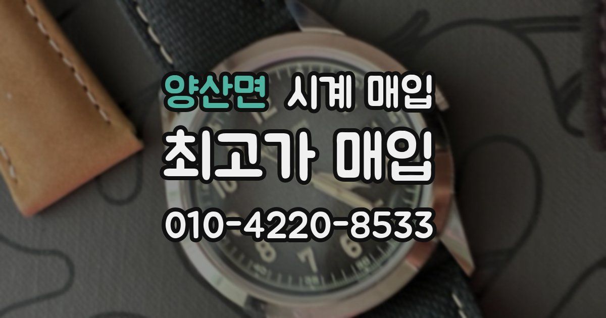 양산면 시계 매입