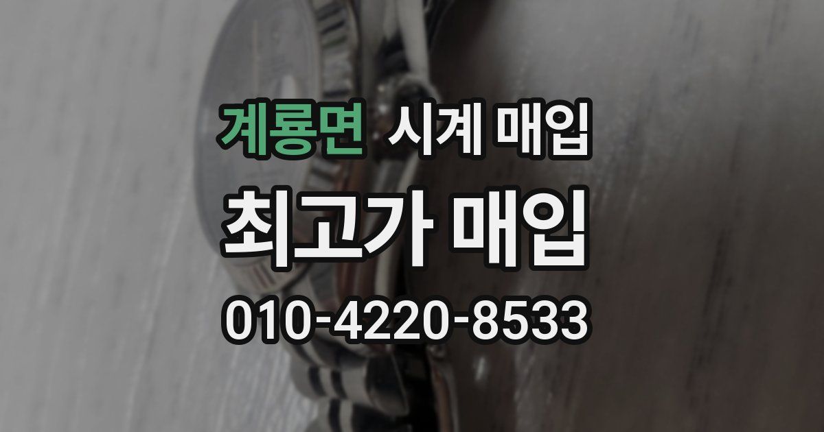 계룡면 시계 매입