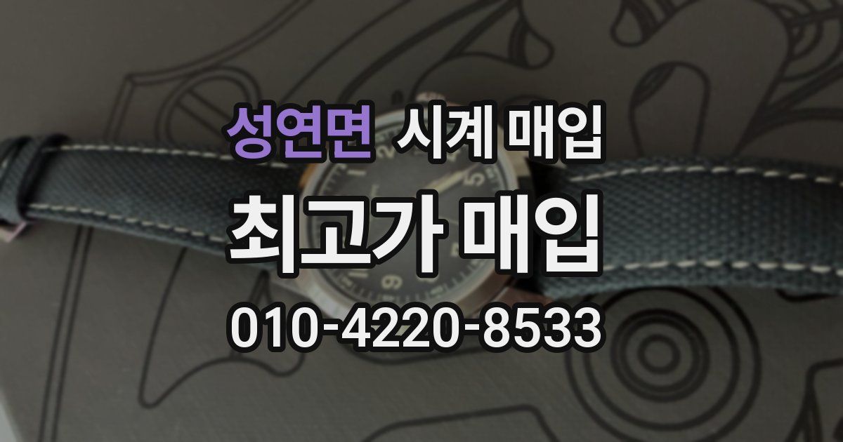 성연면 시계 매입