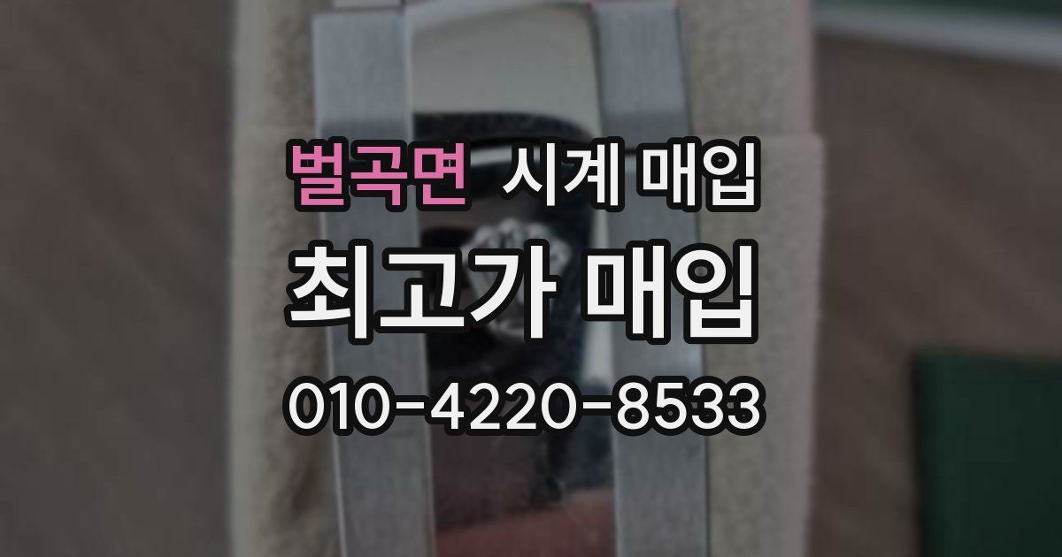 벌곡면 시계 매입