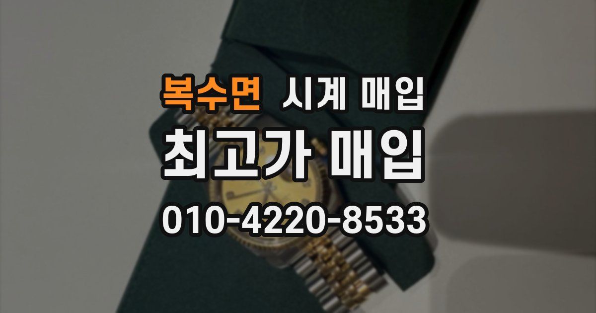 복수면 시계 매입