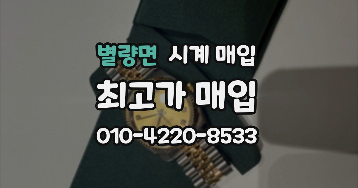 별량면 시계 매입