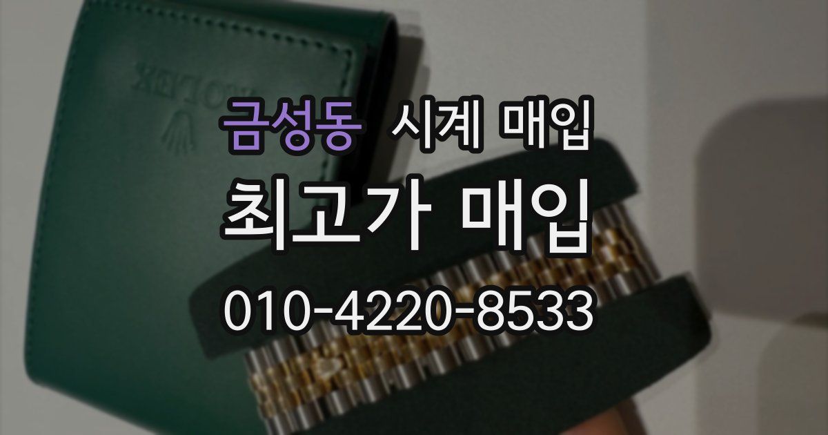 금성동 시계 매입