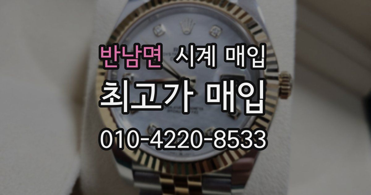 반남면 시계 매입