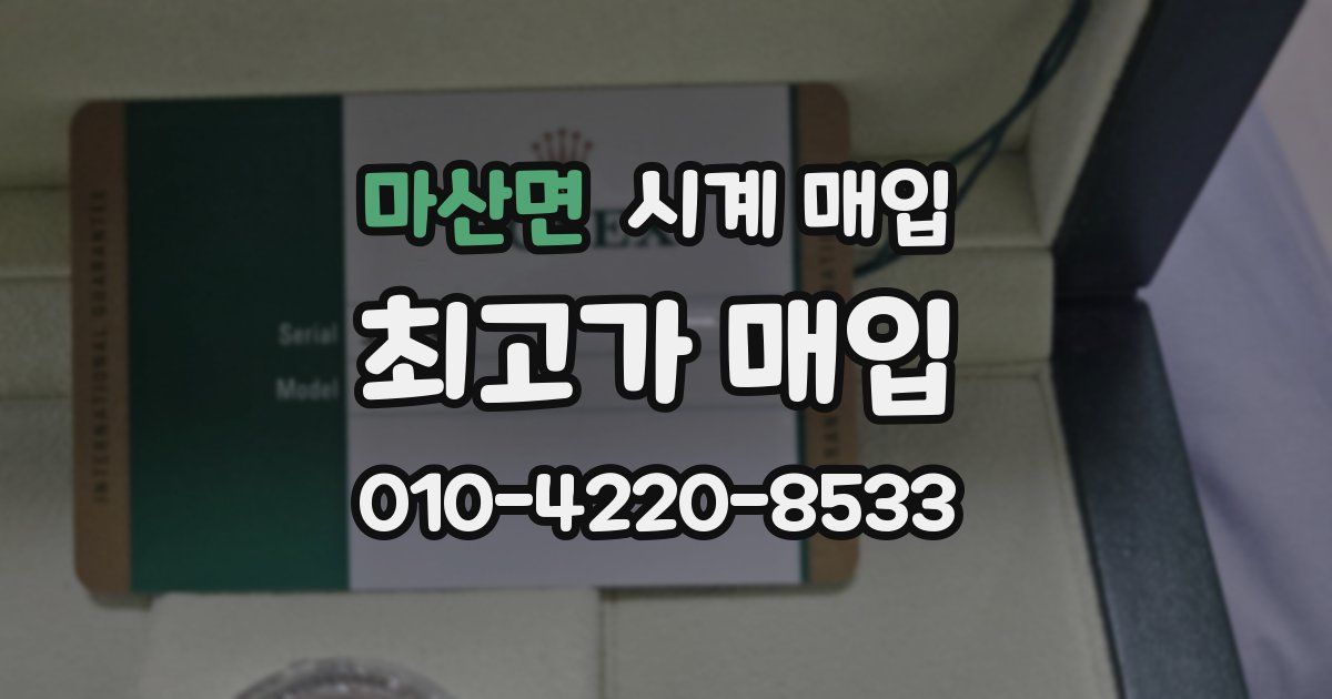 마산면 시계 매입