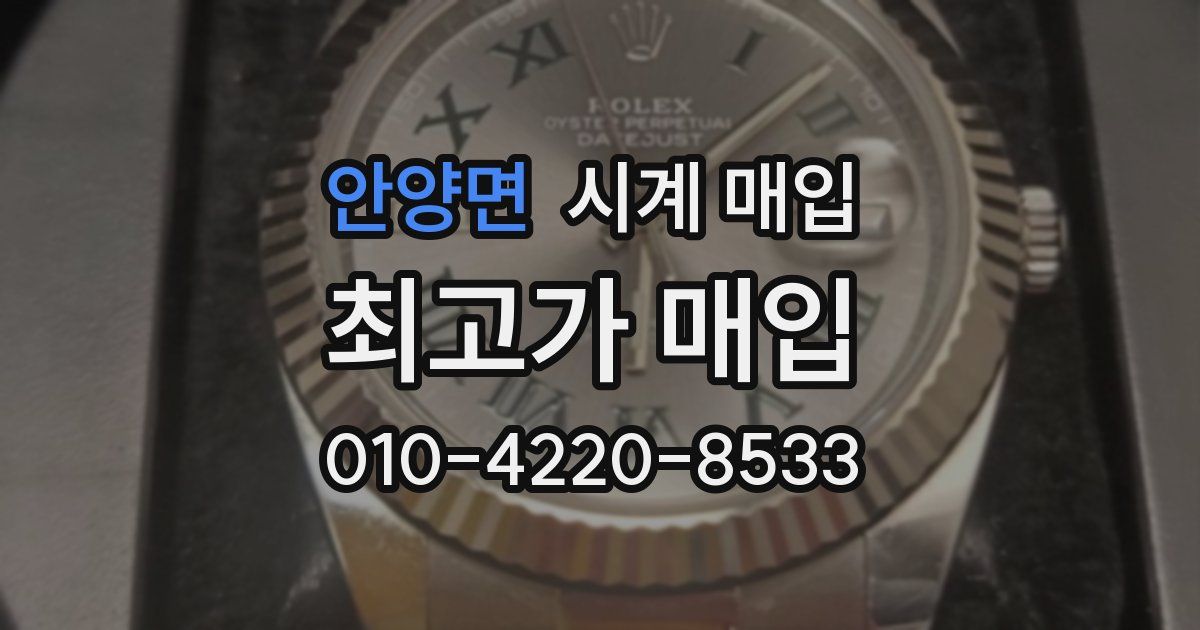 안양면 시계 매입