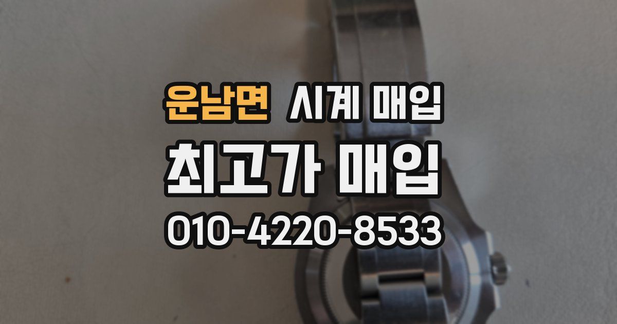 운남면 시계 매입