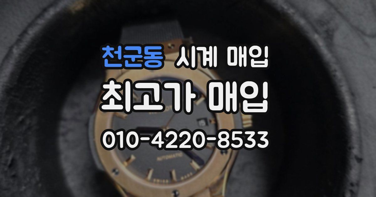 천군동 시계 매입