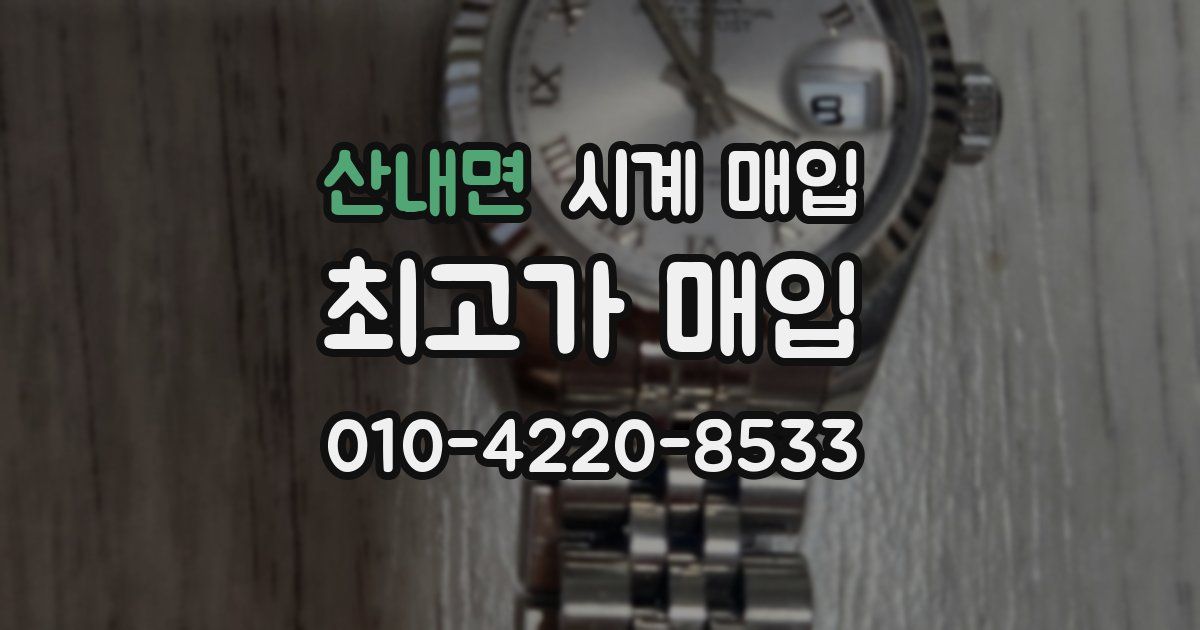 산내면 시계 매입