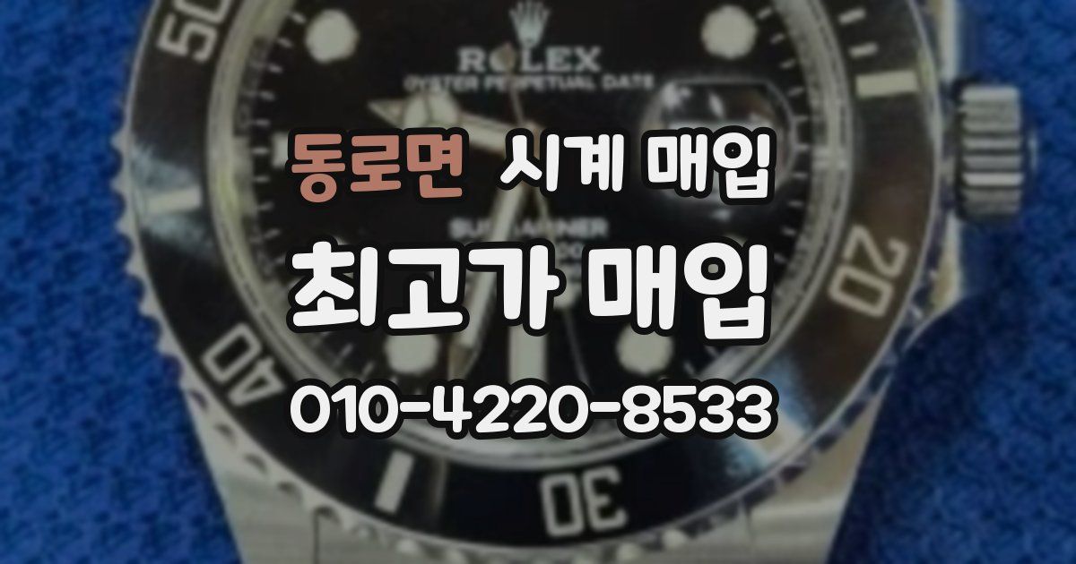동로면 시계 매입