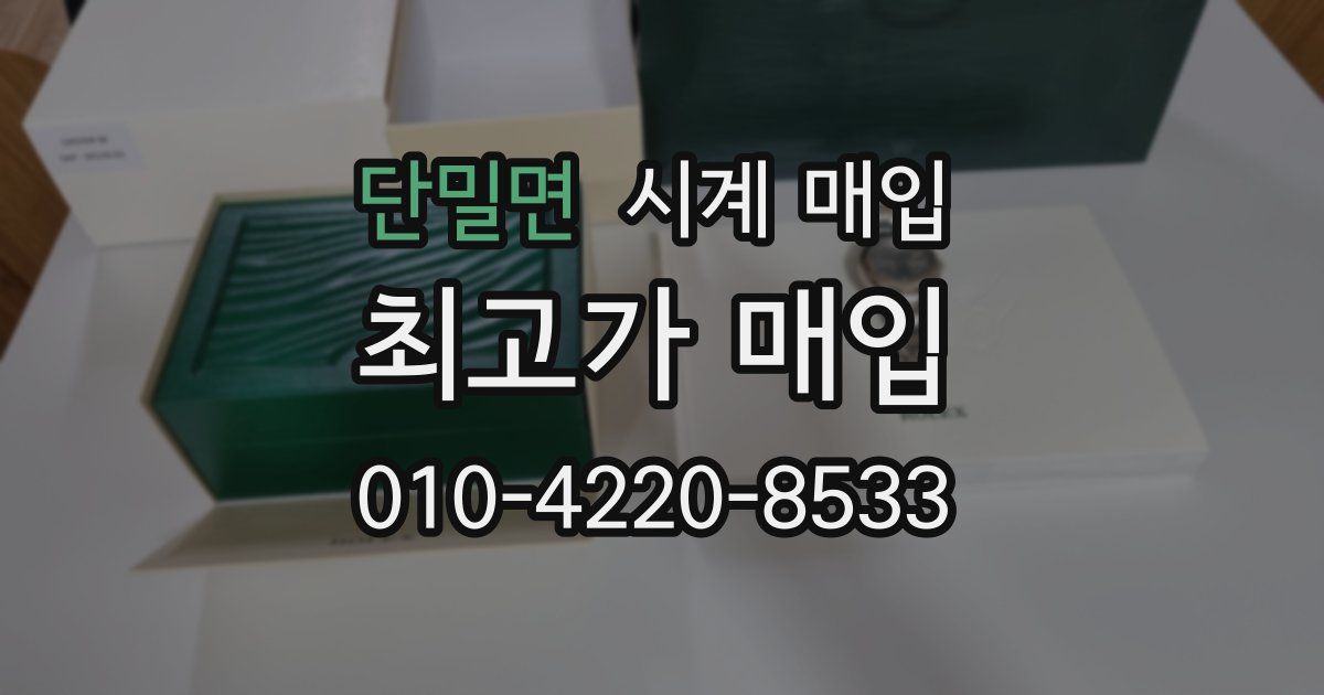 단밀면 시계 매입