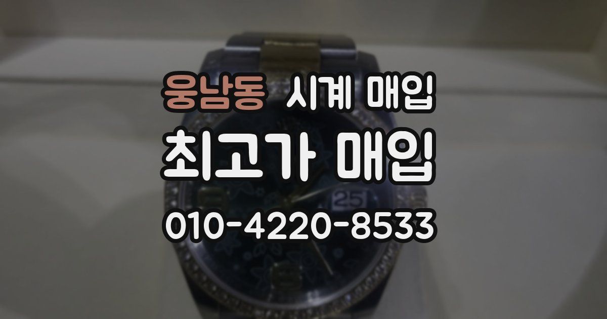 웅남동 시계 매입