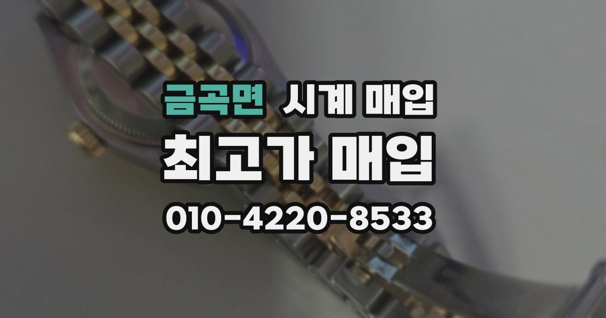 금곡면 시계 매입