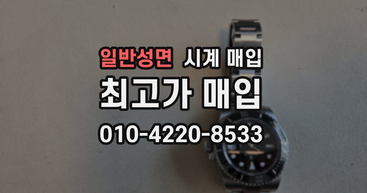 일반성면 시계 매입