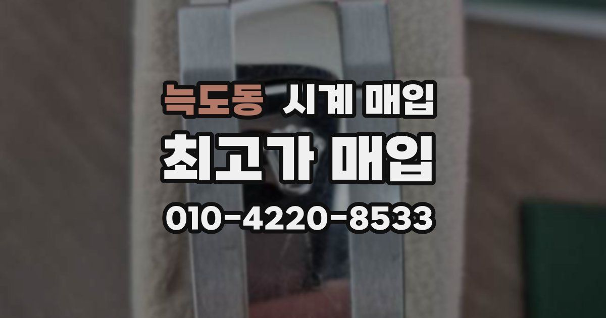 늑도동 시계 매입