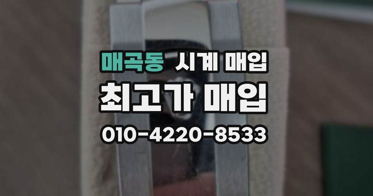 매곡동 시계 매입