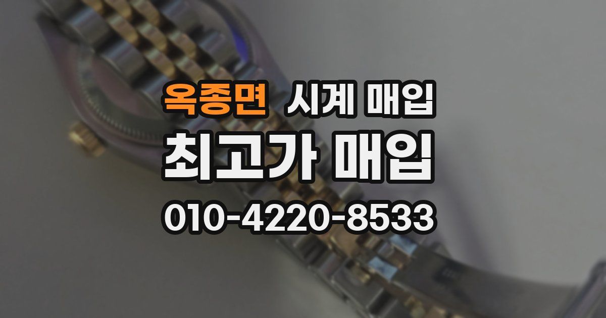 옥종면 시계 매입