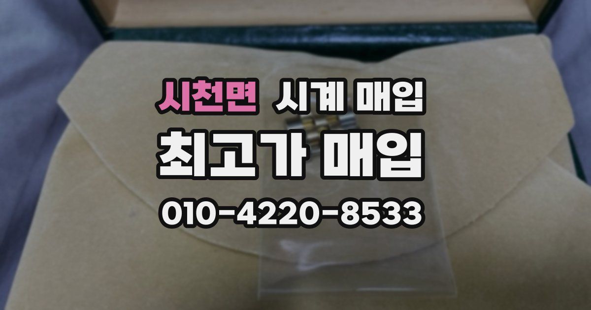 시천면 시계 매입