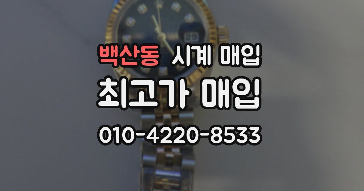 백산동 시계 매입
