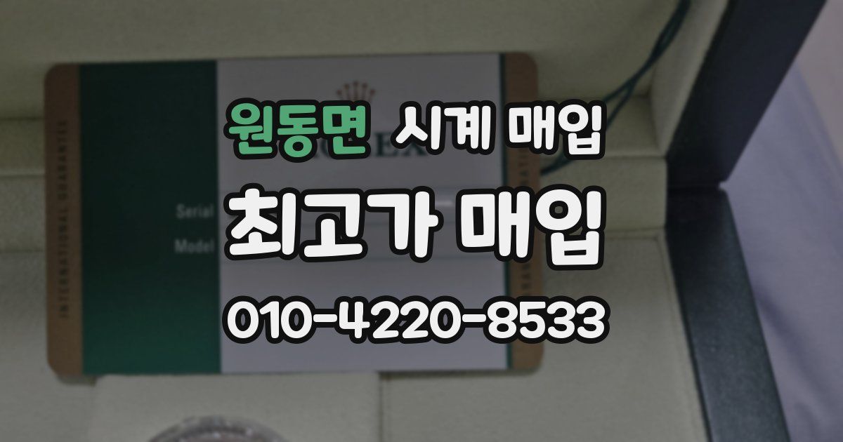 원동면 시계 매입