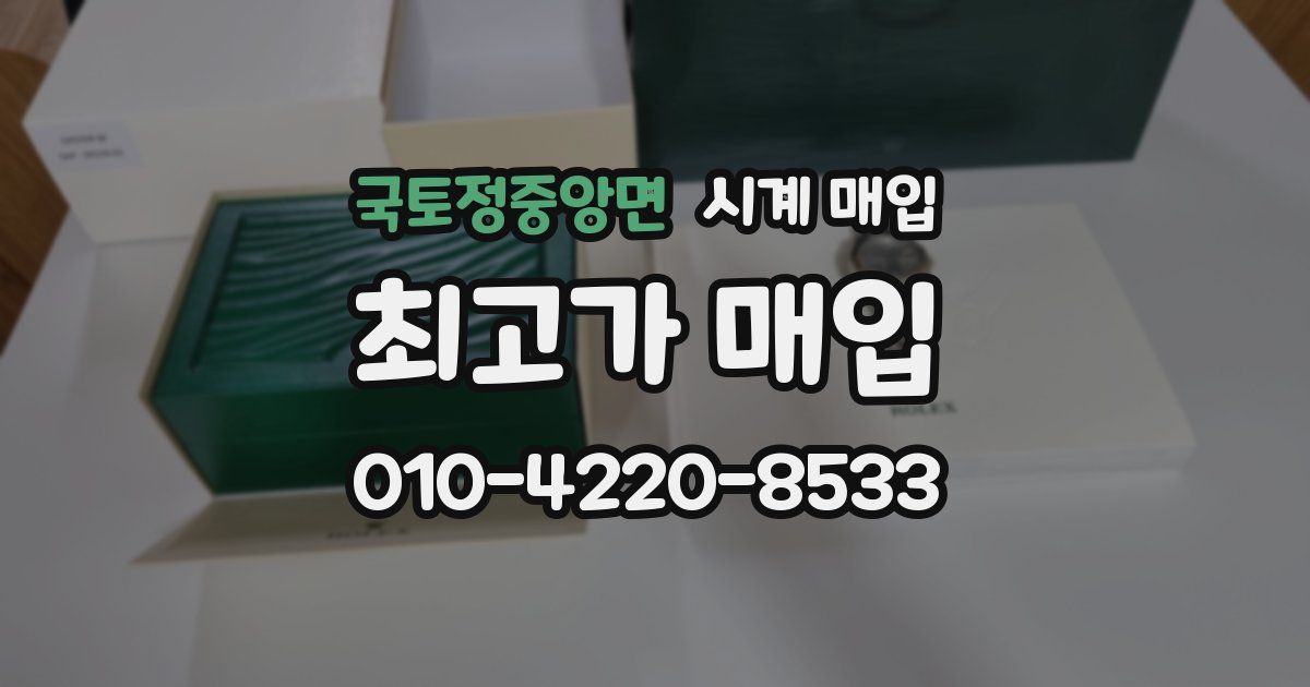 국토정중앙면 시계 매입