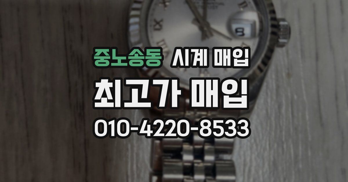 중노송동 시계 매입