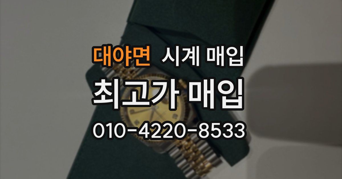 대야면 시계 매입