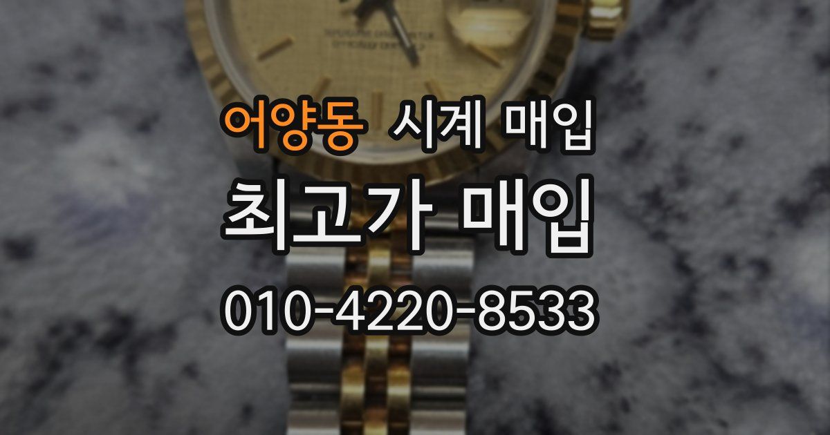 어양동 시계 매입