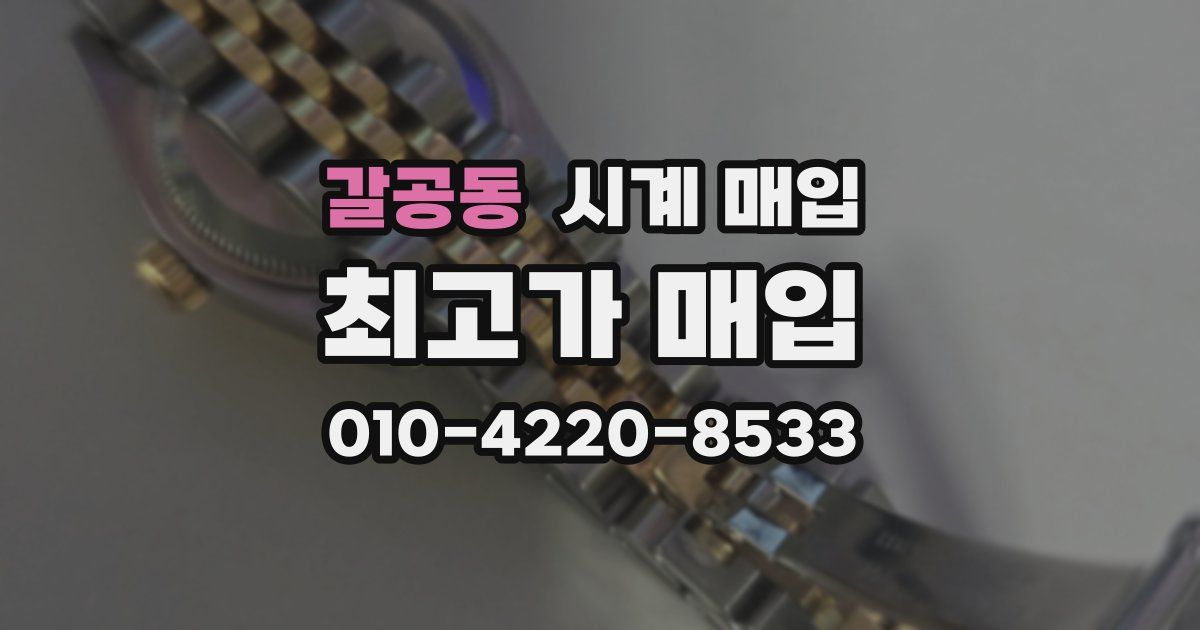 갈공동 시계 매입
