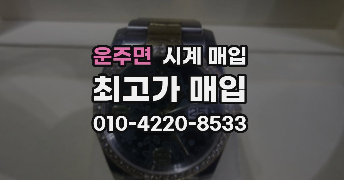 운주면 시계 매입