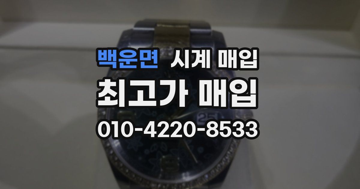 백운면 시계 매입