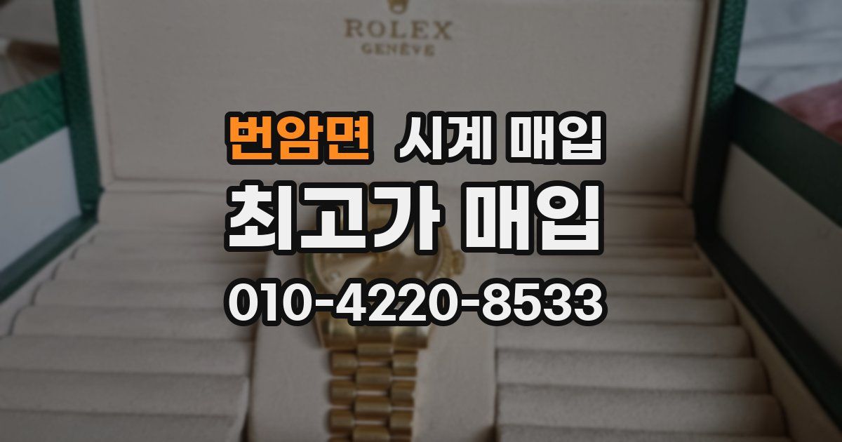 번암면 시계 매입