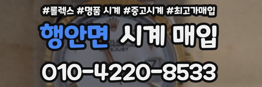 행안면 시계 매입