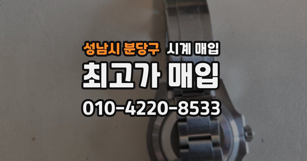 성남시 분당구 시계 매입