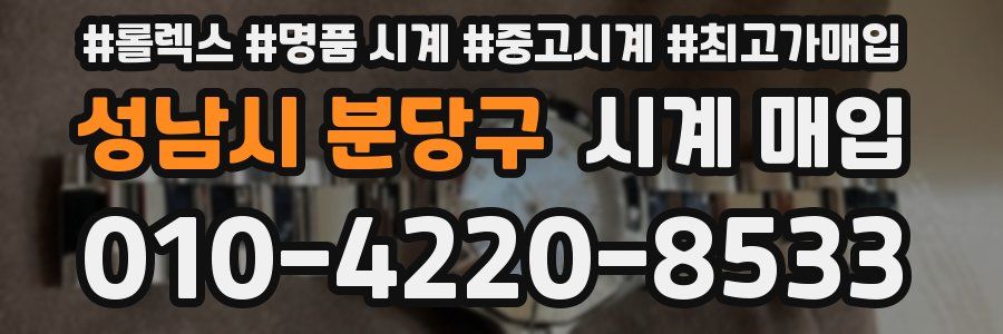 성남시 분당구 시계 매입