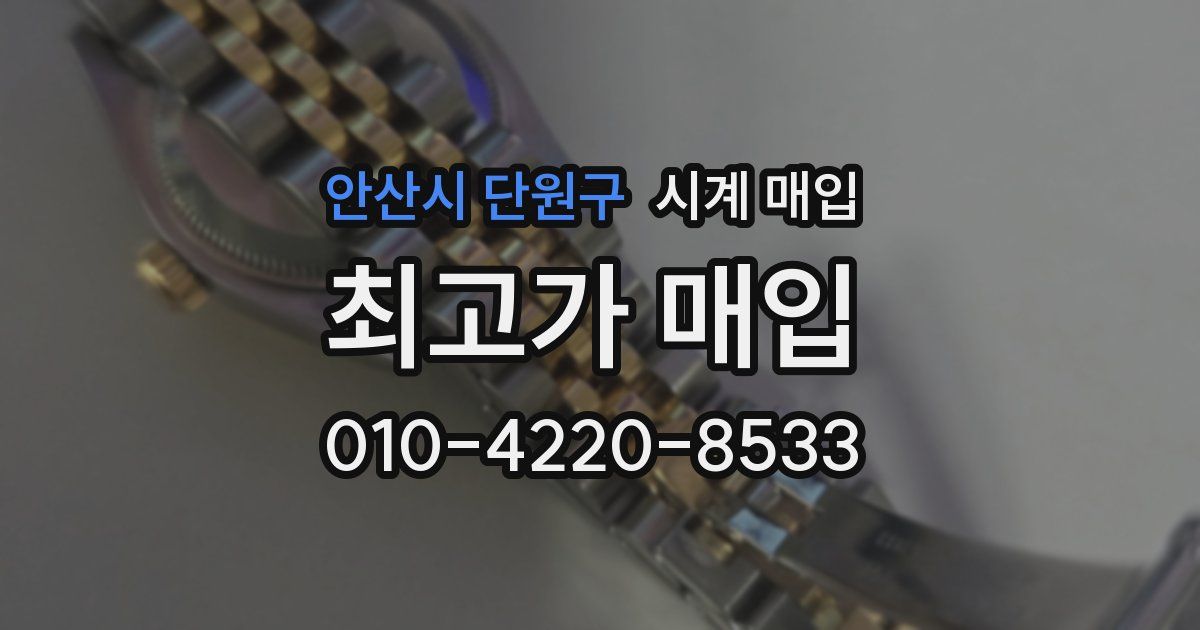 안산시 단원구 시계 매입