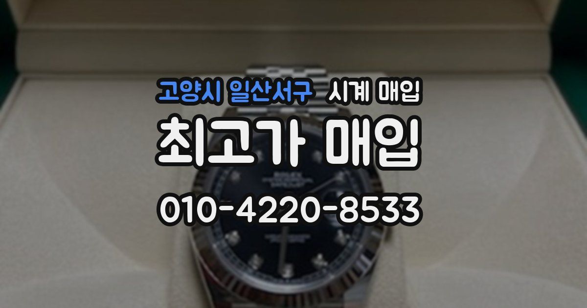 고양시 일산서구 시계 매입