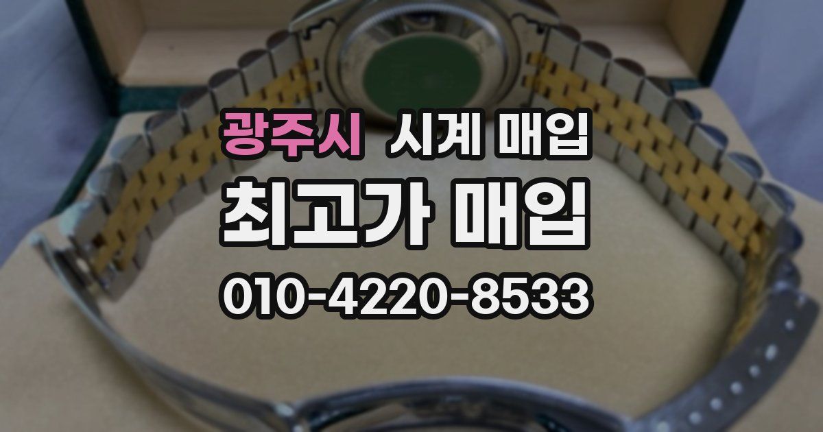 광주시 시계 매입