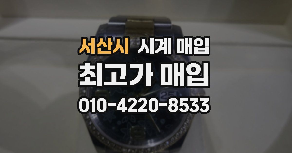서산시 시계 매입
