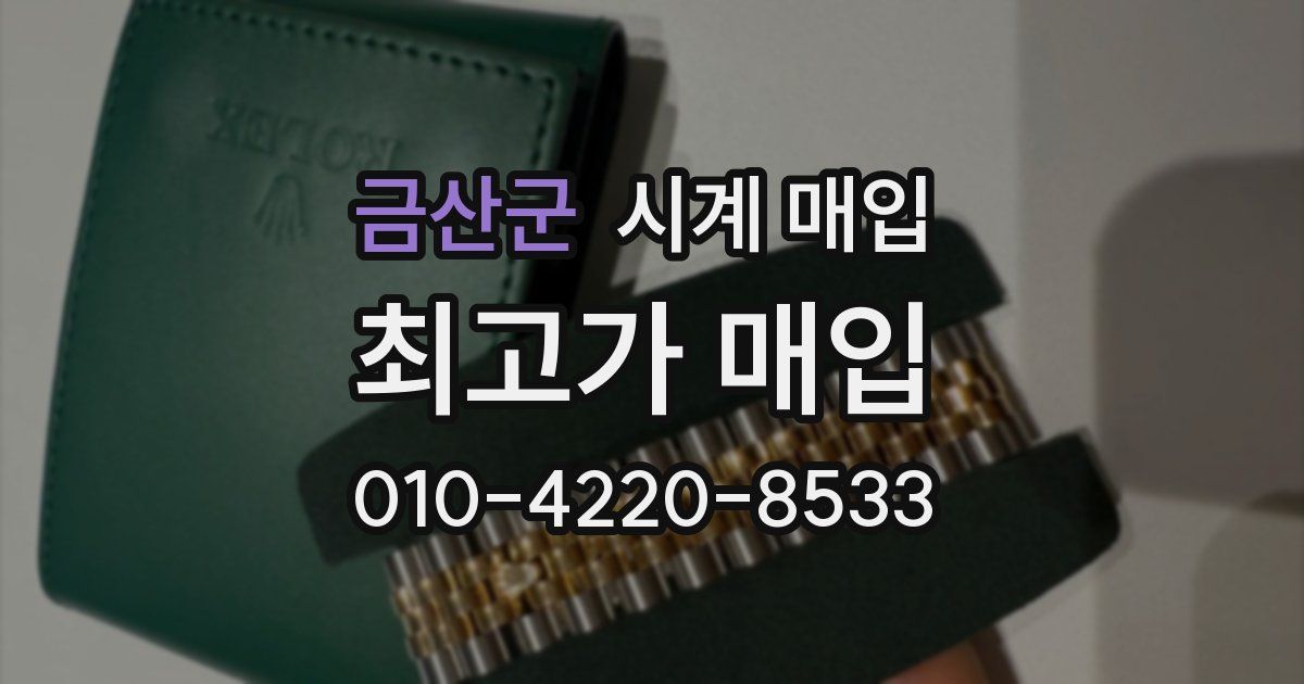 금산군 시계 매입