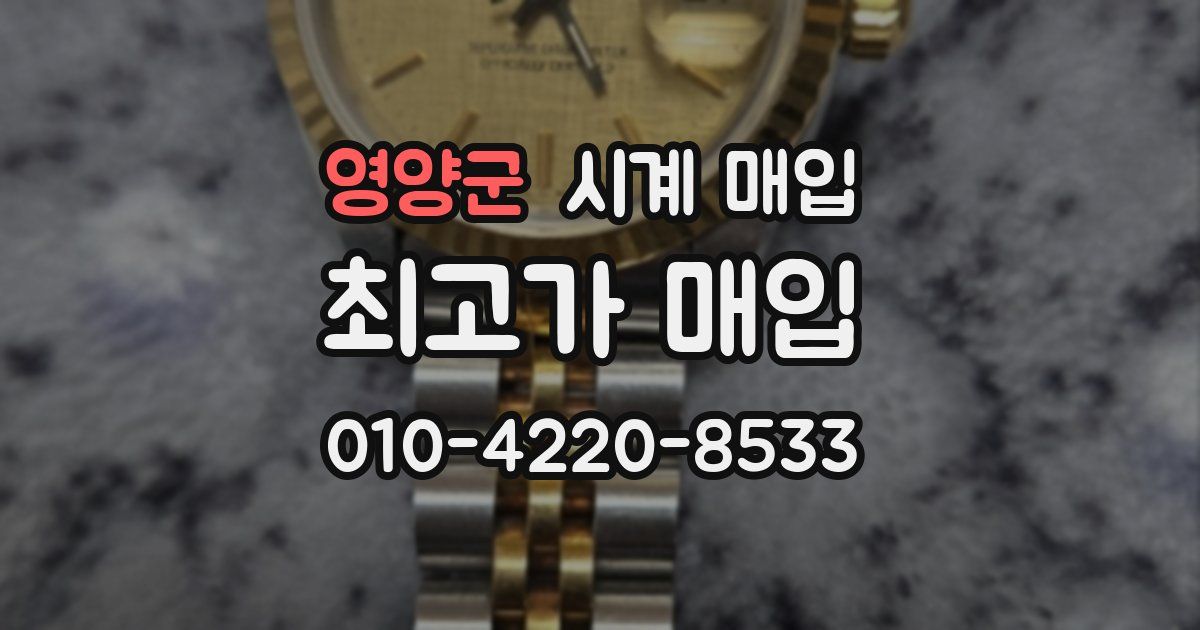 영양군 시계 매입
