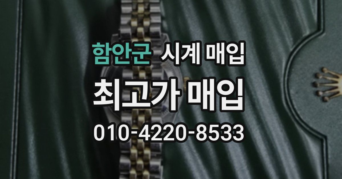 함안군 시계 매입