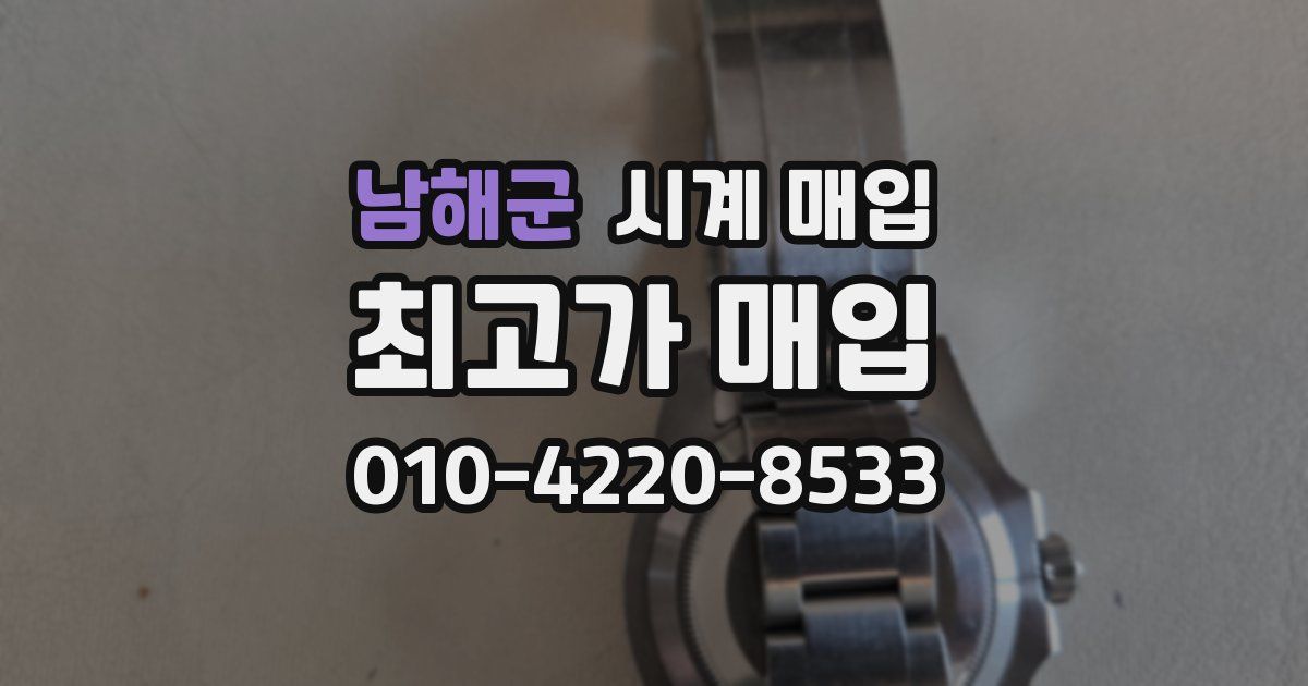 남해군 시계 매입