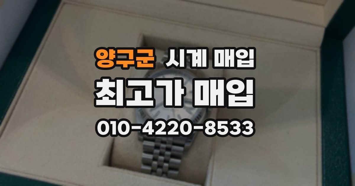 양구군 시계 매입