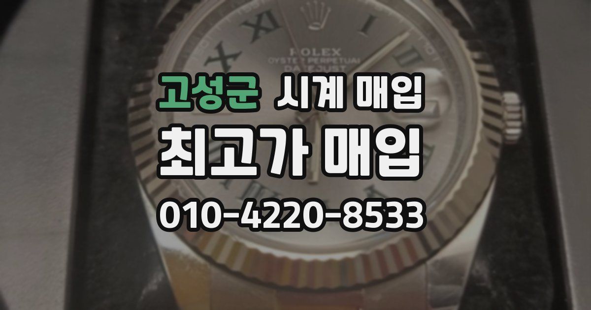 고성군 시계 매입