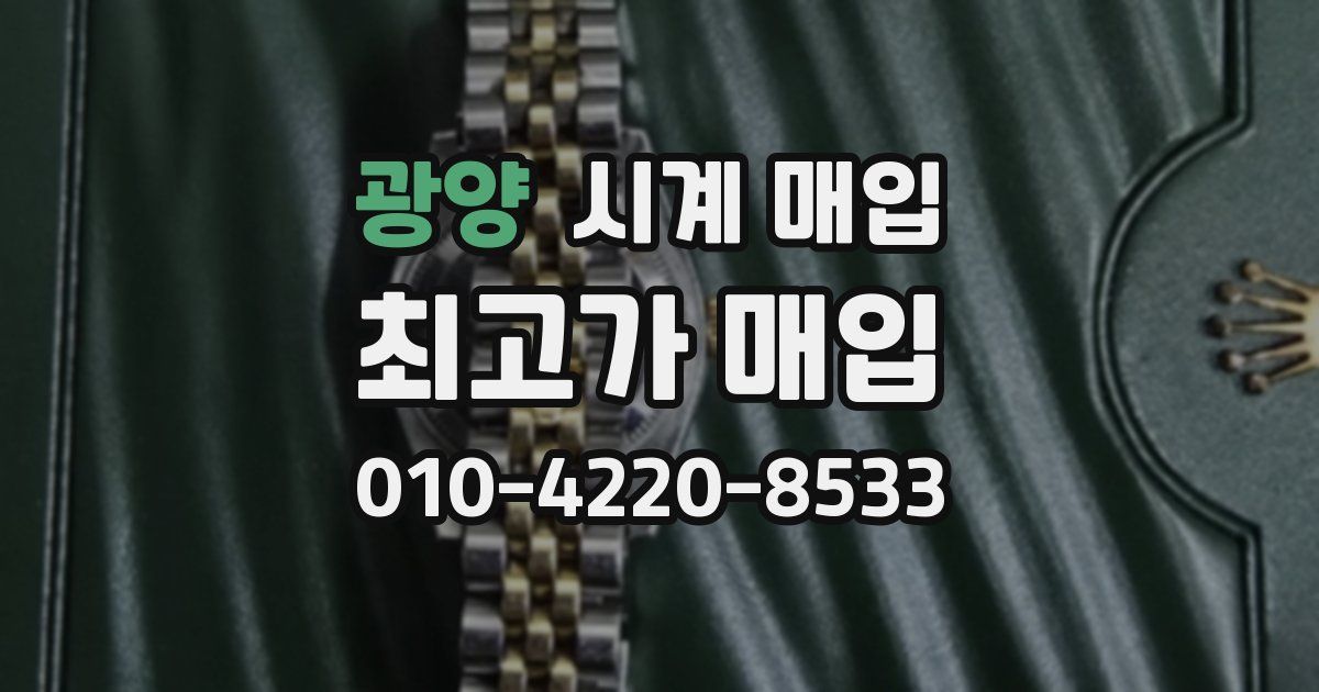 광양 시계 매입