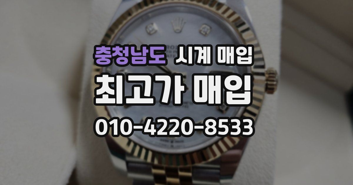 충청남도 시계 매입