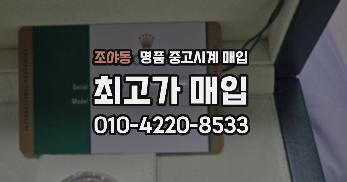 조야동 명품 중고시계 매입