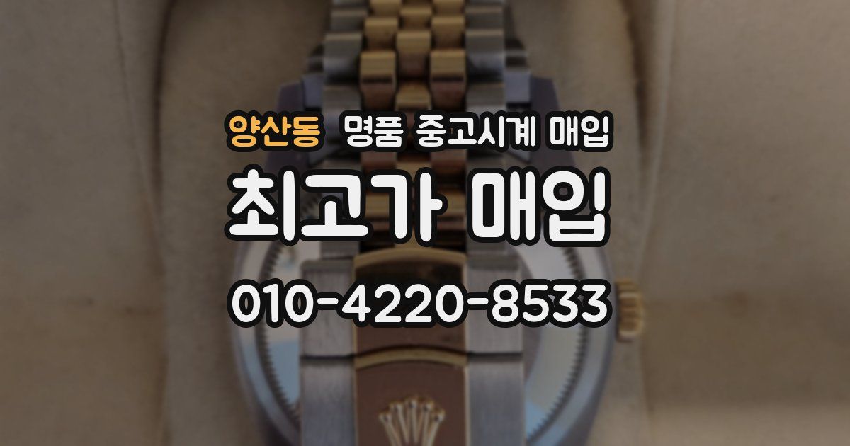 양산동 명품 중고시계 매입